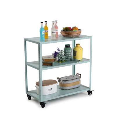 Loft Vintage Metal Furniture Restaurant Utility Cart Food Trolley Patio Furniture Factory Direct Wholesale