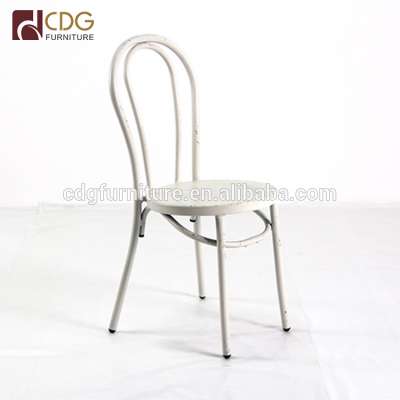 Alu Chair Metal Banquet Beach Design Simple Design Seat Hot Sale Garden White Antitrust Stackable Restaurant Dinning Chair