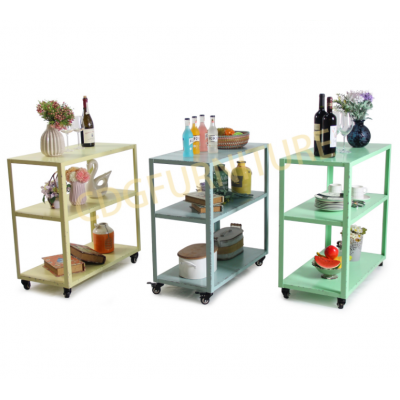 Hotel Luggage Trolley Fashion Top Quality Metal Rolling Utility Cart Service Trolley Cabinet Set For Home Serving Trolley